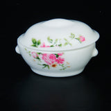 Maxbell 3pcs Doll House Kitchen Miniature Casserole Pot Bowl Lid with Floral Pattern