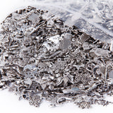 Maxbell Pack 100 pcs Assorted Shape Alloy Pendant Charm