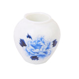 Maxbell 3pcs Doll House Miniature Plastic Flower Vase with Blue Painted Floral