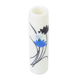 Maxbell 3pcs Doll House Miniature Plastic Flower Vase with Blue Painted Floral