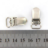 Maxbell 20pcs Webbing Hook Pacifier Suspender Clips Silver 11mm