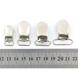Maxbell 20pcs Webbing Hook Pacifier Suspender Clips Silver 11mm