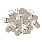 Maxbell Set of 40PCS Pacifier Suspender Clips For Pacifier Holder Bib Clips Ribbon Craft Jewelry FIndings Silver