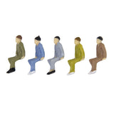 Maxbell 50pcs Painted Model Train Seated People Passengers Figures 1:50 O Scale