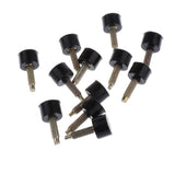 Maxbell Footful 6 Pair of Black PU Round Heel Plate for High-Heeled Shoes 9mm Diameter 600 Style