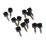 Maxbell Footful 6 Pair of Black PU Round Heel Plate for High-Heeled Shoes 9mm Diameter 600 Style