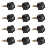 Maxbell Footful 6 Pair of Black PU Heel Plate for High-Heeled Shoes 9x10mm 604A Style