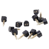 Maxbell Footful 6 Pair of Black PU Heel Plate for High-Heeled Shoes 9x10mm 604A Style