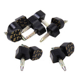 Maxbell Footful 6 Pair of Black PU Heel Plate for High-Heeled Shoes 12x12mm 606A Style