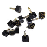 Maxbell Footful 6 Pair of Black PU Heel Plate for High-Heeled Shoes 12x12mm 606A Style