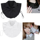 Maxbell Women's Fake Half Shirt Blouse Detachable Collar White