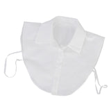 Maxbell Women's Fake Half Shirt Blouse Detachable Collar White