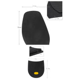 Maxbell Footful 1 Pair Rubber Glue on Large 1.9mm Heels 6.5mm Alligator Grain Black