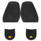 Maxbell Footful 1 Pair Rubber Glue on Large 1.9mm Heels 6.5mm Alligator Grain Black