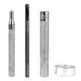 Maxbell Steel Snap Button Fastener Die Punch Tools 15-17mm Set of 4pcs Silver