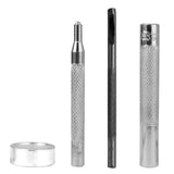 Maxbell Steel Snap Button Fastener Die Punch Tools 15-17mm Set of 4pcs Silver