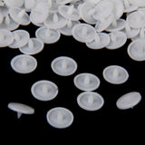 Maxbell Resin Snap Buttons Fasteners Poppers T3 10.7mm Pack of Approx.100 Sets White