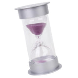 Maxbell Ten Minutes Hourglass Sandglass Sand Timer Home Decor Silver Lid Purple Sand
