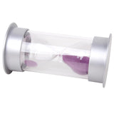 Maxbell Ten Minutes Hourglass Sandglass Sand Timer Home Decor Silver Lid Purple Sand