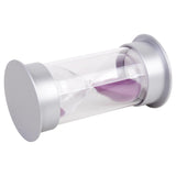 Maxbell Ten Minutes Hourglass Sandglass Sand Timer Home Decor Silver Lid Purple Sand