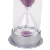 Maxbell Ten Minutes Hourglass Sandglass Sand Timer Home Decor Silver Lid Purple Sand