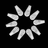 Maxbell Plastic Hard Wall Picture Frame Hooks Hangers 4-Pin Pack of 20 Medium White