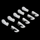 Maxbell Plastic Hard Wall Picture Frame Hooks Hangers 4-Pin Pack of 20 Medium White