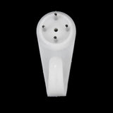 Maxbell Plastic Hard Wall Picture Frame Hooks Hangers 4-Pin Pack of 20 Medium White