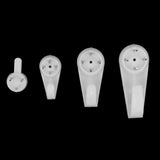 Maxbell Plastic Hard Wall Picture Frame Hooks Hangers 4-Pin Pack of 20 Medium White