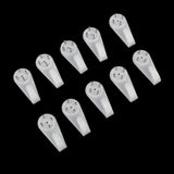 Maxbell Plastic Hard Wall Picture Frame Hooks Hangers 4-Pin Pack of 20 Medium White