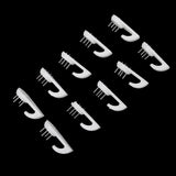 Maxbell Plastic Hard Wall Picture Frame Hooks Hangers 4-Pin Pack of 20 Medium White