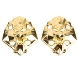 Maxbell Footful Lion Head Metal Shoe Lace Locks Art Decoration Pair Golden