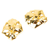 Maxbell Footful Lion Head Metal Shoe Lace Locks Art Decoration Pair Golden
