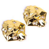 Maxbell Footful Lion Head Metal Shoe Lace Locks Art Decoration Pair Golden