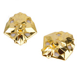Maxbell Footful Lion Head Metal Shoe Lace Locks Art Decoration Pair Golden