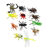 Maxbell Plastic PVC Insect Animal Model Kids Toy 12pcs Multi-color
