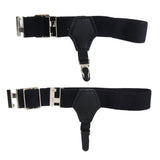 Men's Uniform Sock Garters Adjustable Garters One Pair Black