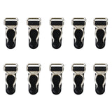 Men's Garter Belt Clips Hooks Grips 10pcs Black