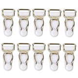 10 Pieces Men's Garter Belt Clips Hooks Grips White