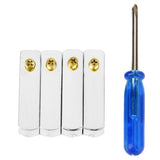 Maxbell Footful Copper Aglets Shoe Laces Tips DIY Screw On 4pcs Silver