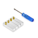 Maxbell Footful Copper Aglets Shoe Laces Tips DIY Screw On 4pcs Silver