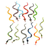 Maxbell Plastic Reptiles Animal Snake Model Toy 12pcs Multi-color