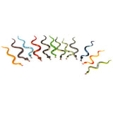 Maxbell Plastic Reptiles Animal Snake Model Toy 12pcs Multi-color