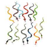 Maxbell Plastic Reptiles Animal Snake Model Toy 12pcs Multi-color