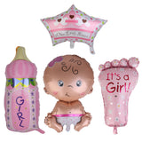 Maxbell Baby Girl Shaped Balloon Foil Balloons Mylar Balloons Helium Balloons Party Decor