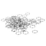 Iron Lingerie Adjustable Sewing Bra Round Rings Buckles 10mm 100Pcs Silver