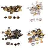 Maxbell 4 Leather Craft Die Punch Tool & 10 Sets Rivets Poppers Snap Fastener Button
