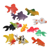 Maxbell Plastic Artificial Goldfish Animals Toy Model 12pcs Colorful