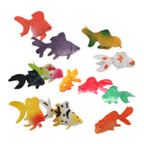 Maxbell Plastic Artificial Goldfish Animals Toy Model 12pcs Colorful