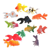 Maxbell Plastic Artificial Goldfish Animals Toy Model 12pcs Colorful